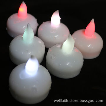 Colorful LED Waterproof LED Tea Candles for Wedding Party Decoration